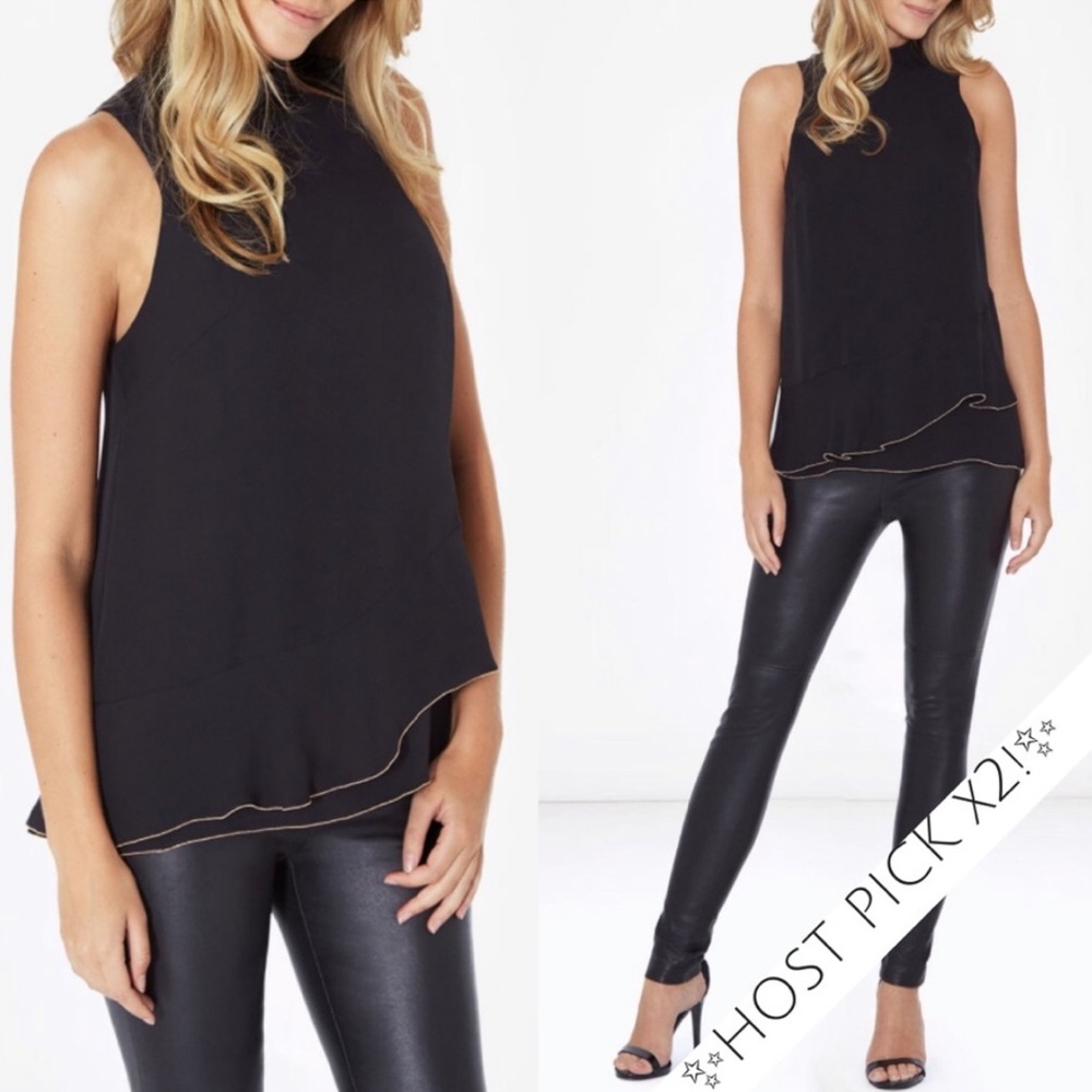 ✨HP!✨NWT Parker Black Silk Flutter Top